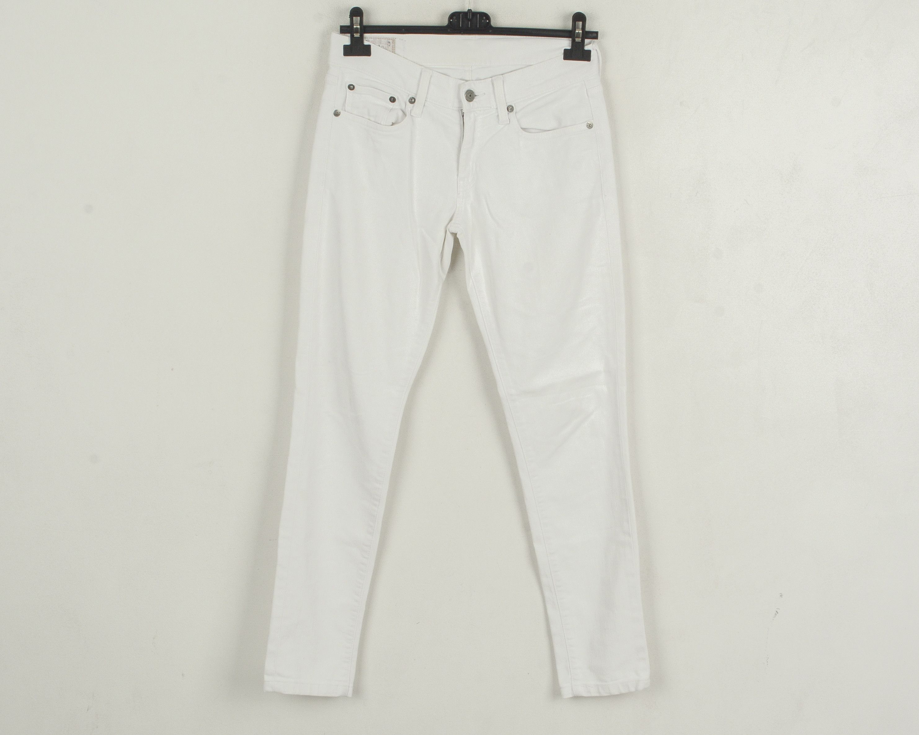 Polo Ralph Lauren Tompkins Skinny Women W26 L30 White Jeans Denim Trousers Size 26" / US 2 / IT 38 - 1 Thumbnail