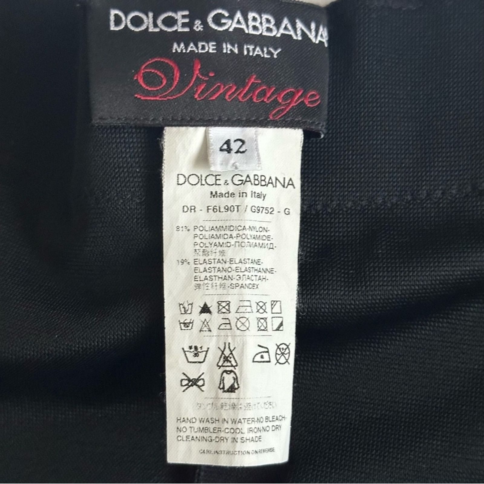 Dolce & Gabbana VINTAGE Black Satin Lingerie Corset Bustier Dress IT 42 Size M / US 6-8 / IT 42-44 - 2 Thumbnail