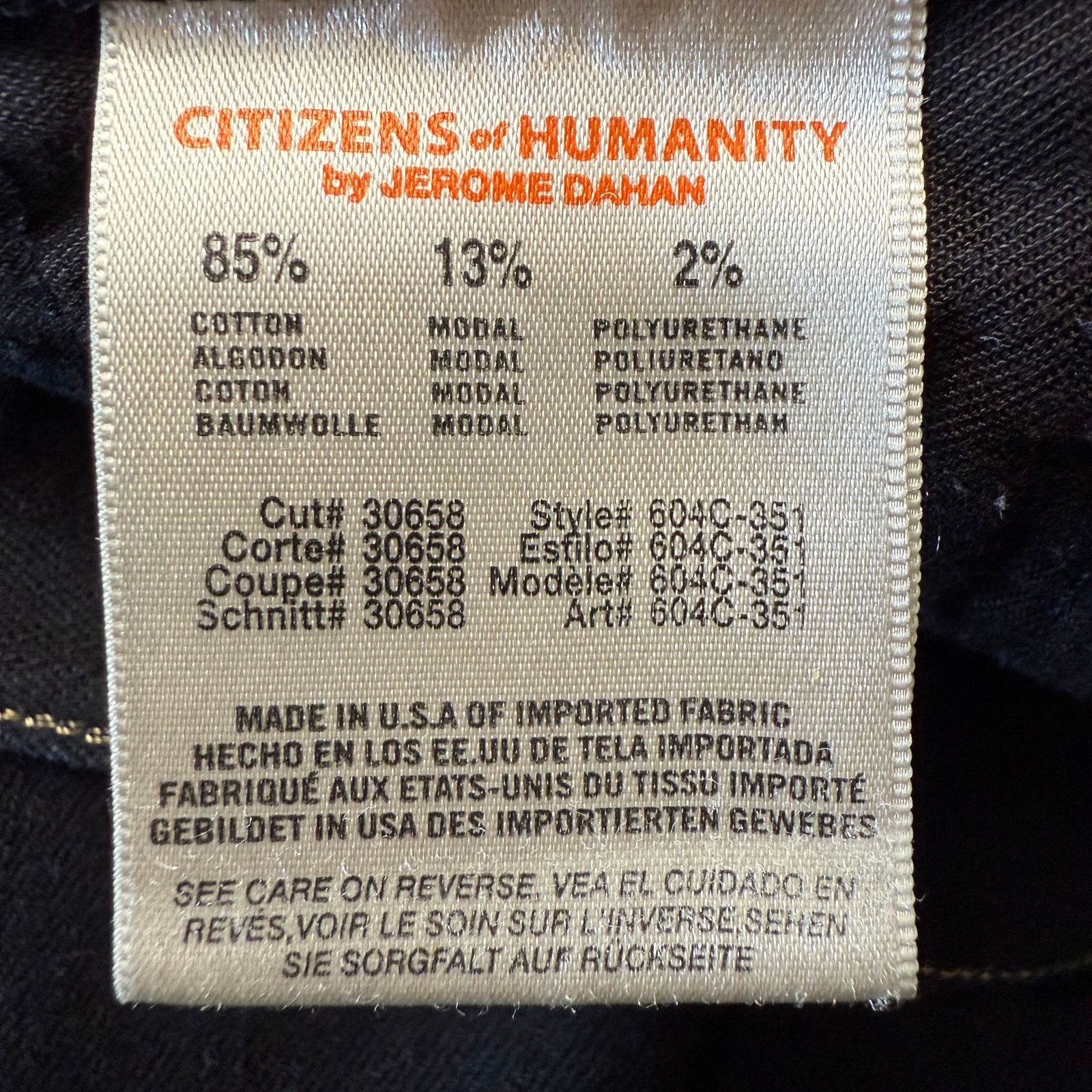 Citizens Of Humanity Citizens of Humanity straight Leg Size 30 Cotton Blend Size 30" / US 8 / IT 44 - 9 Thumbnail
