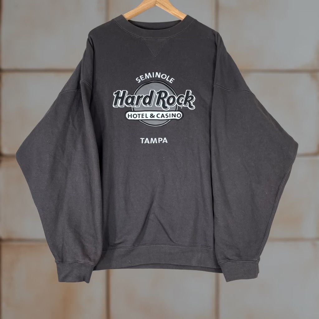 Hard Rock Cafe VINTAGE Hard Rock Sweatshirt Mens 2XL Black Seminole Hotel Casino Tampa Graphic Y2K Logo Size US XXL / EU 58 / 5 - 1 Thumbnail