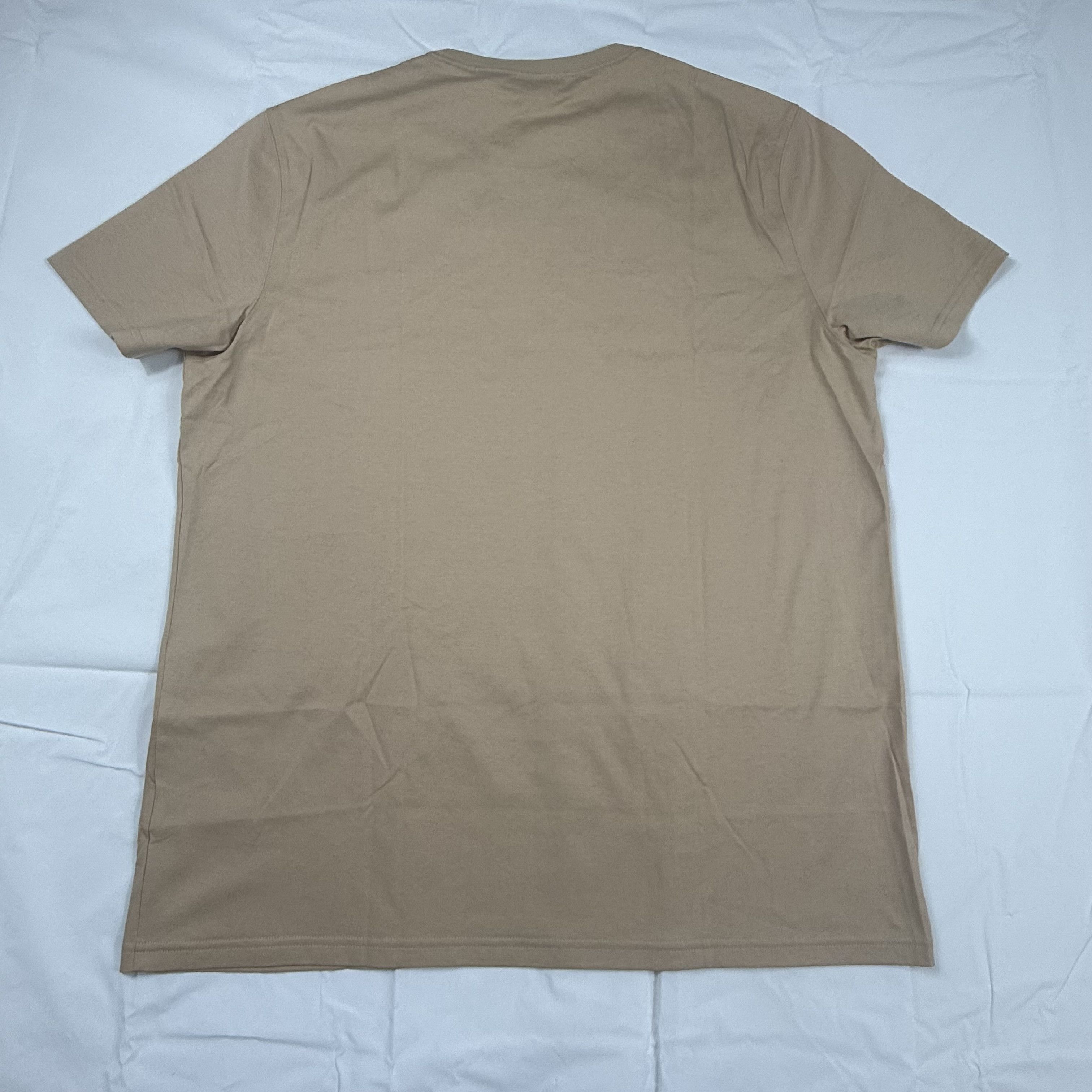 Burberry Burberry Mens Embroidered Logo T-Shirt Tan Beige Cotton XXL Size US XXL / EU 58 / 5 - 8 Thumbnail