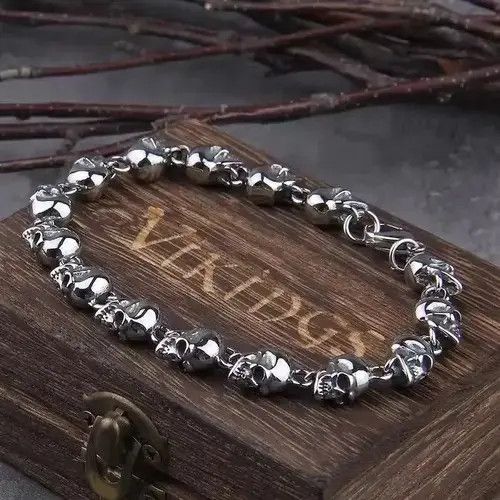 Jewelry Skull Chain Bracelet Size ONE SIZE - 5 Thumbnail