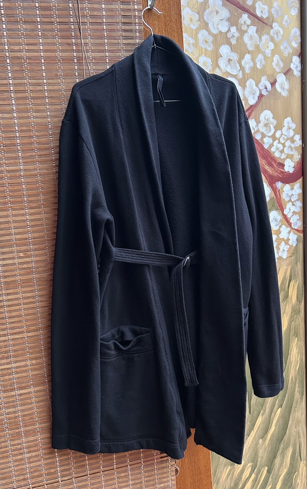 Damir Doma × Silent By Damir Doma Damir Doma Silent Black Heavy Jersey Kimono Coat Much Worn Size US L / EU 52-54 / 3 - 4 Thumbnail
