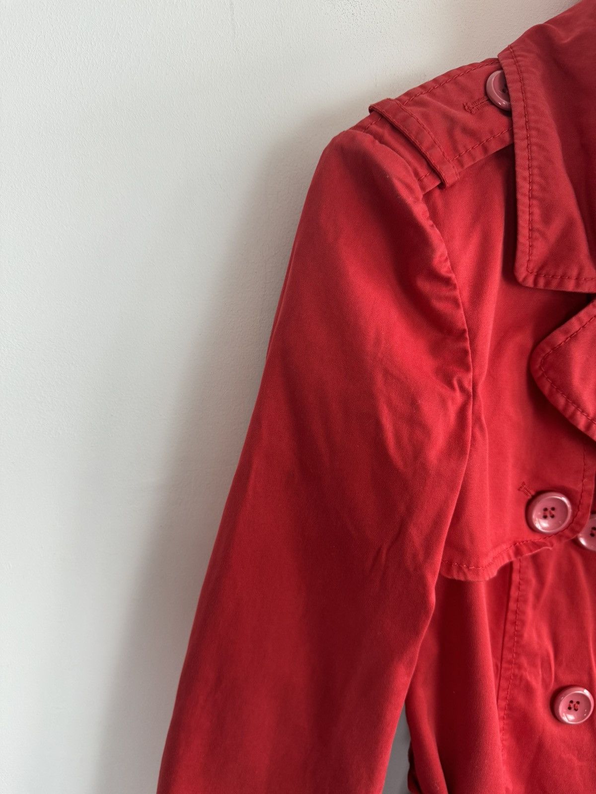 Moschino Vintage Moschino Cheap And Chic Red Cotton Trench Coat Size S / US 4 / IT 40 - 3 Thumbnail