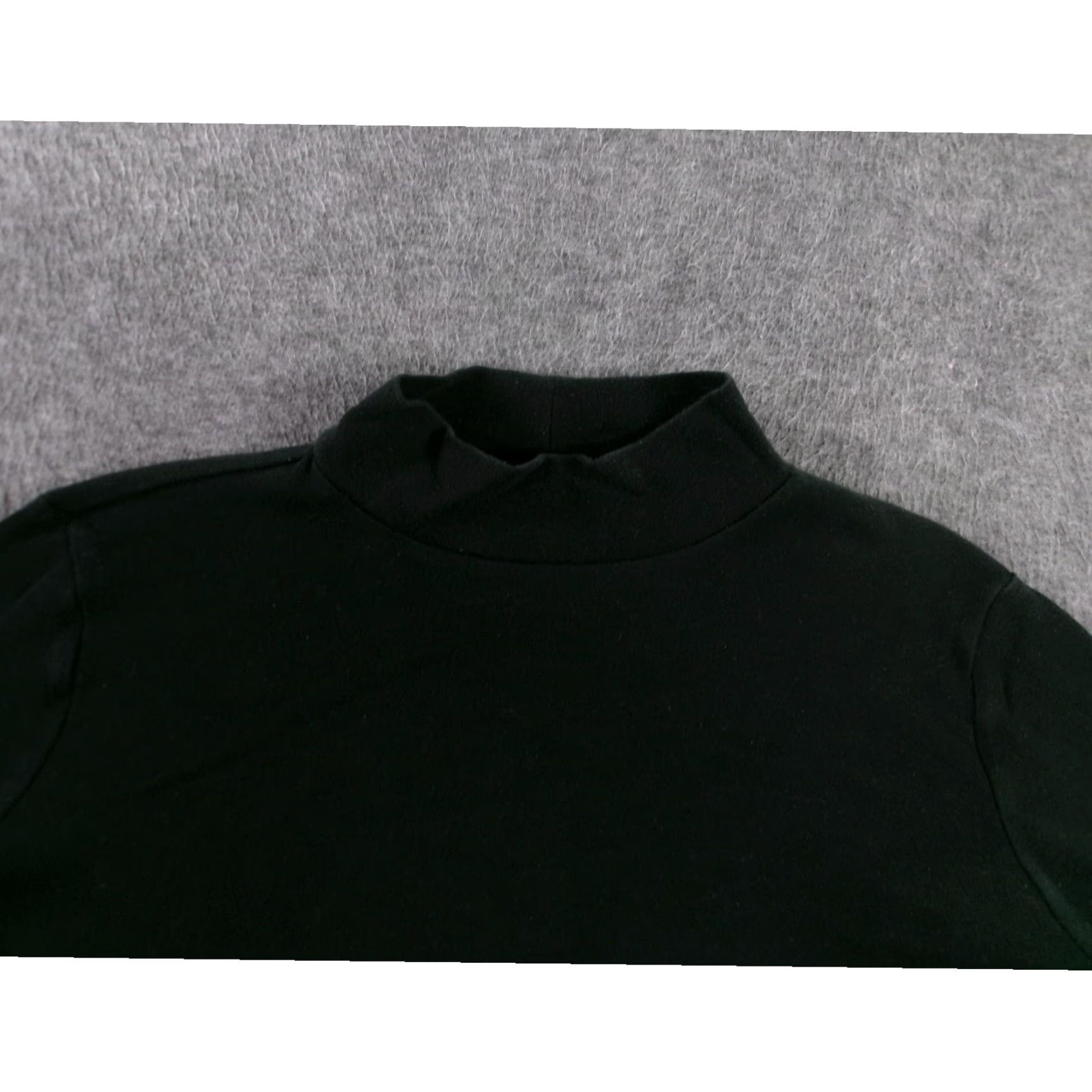 Vintage White Stag Black Mock Neck T-Shirt Women Large Casual Basic Long Sleeve Size L / US 10 / IT 46 - 2 Thumbnail