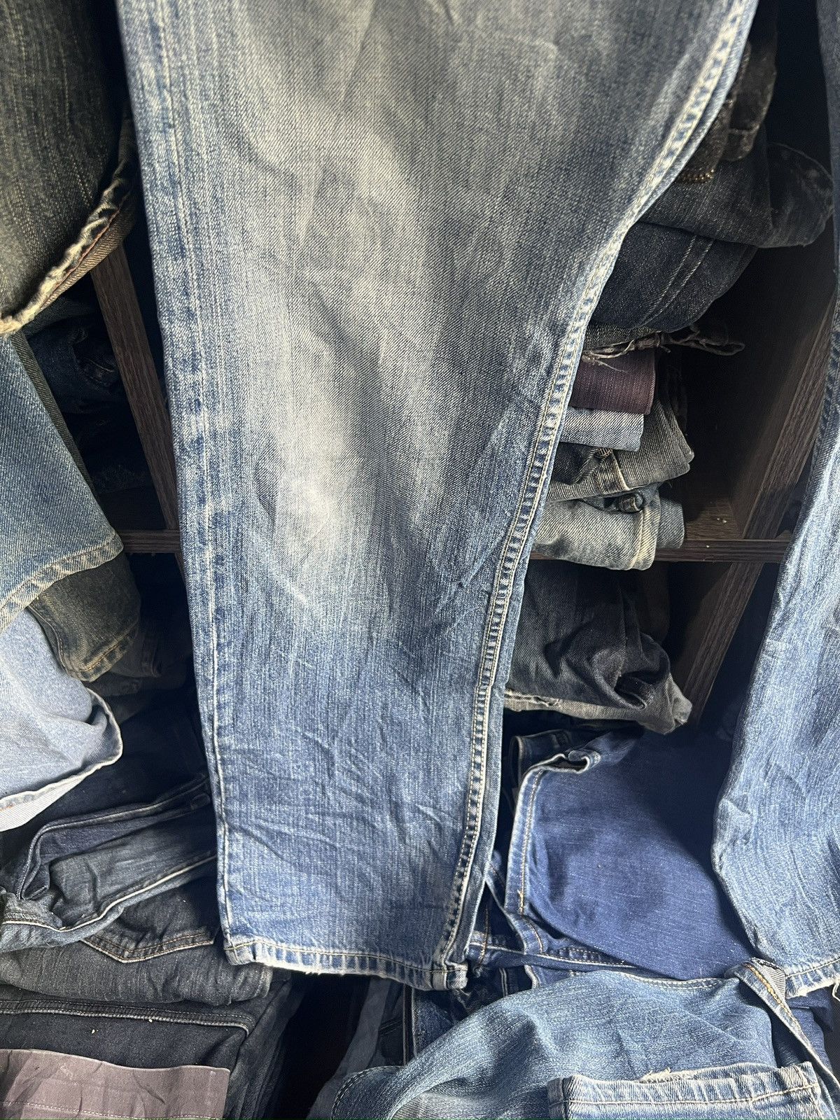 Takeo Kikuchi 🔥Vintage Takeo Kikuchi Embroidery Koi Fish Distressed Denim Size US 33 - 7 Thumbnail