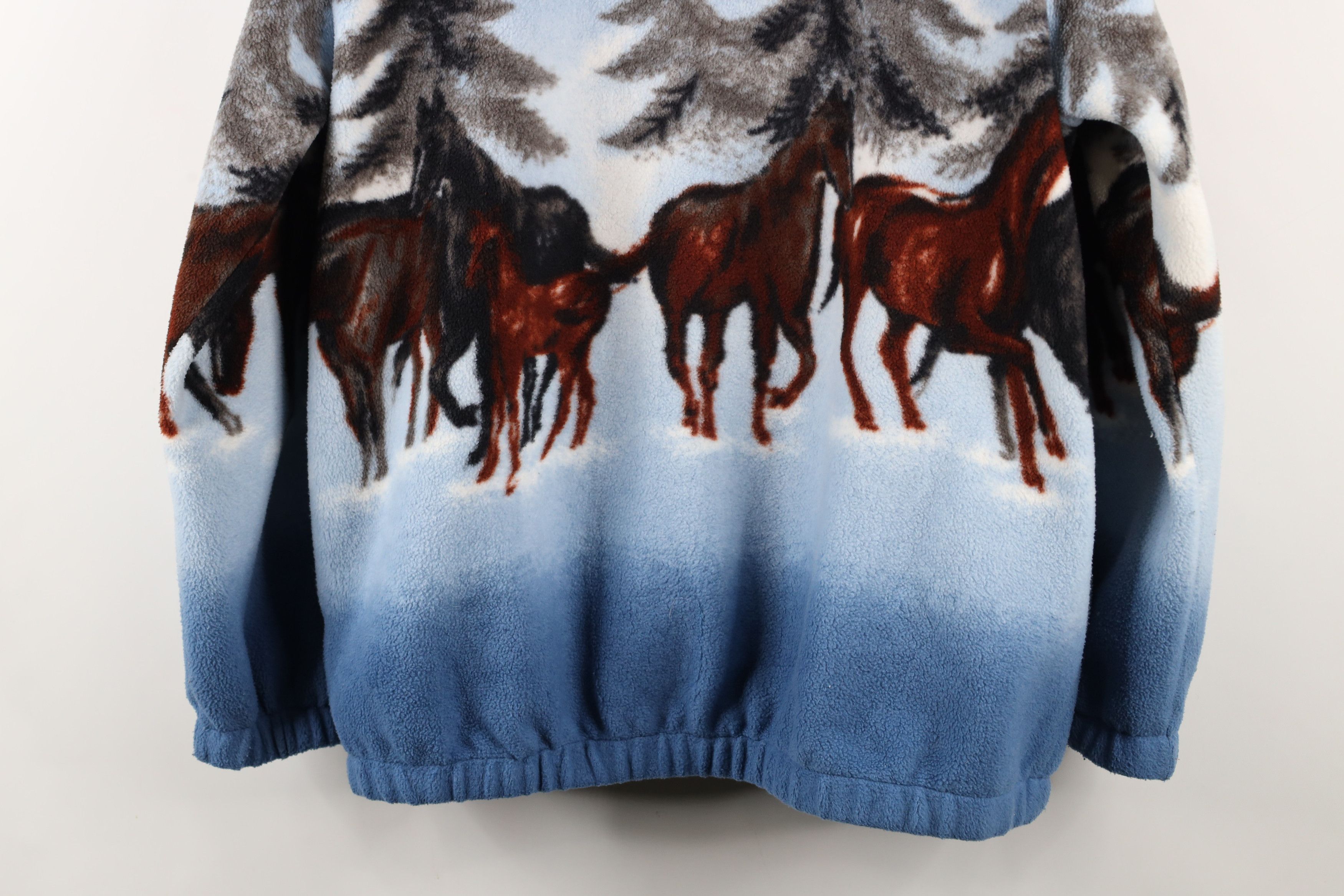 Vintage Vintage 90s Streetwear Equestrian All Print Fleece Jacket Size XL / US 12-14 / IT 48-50 - 12 Thumbnail