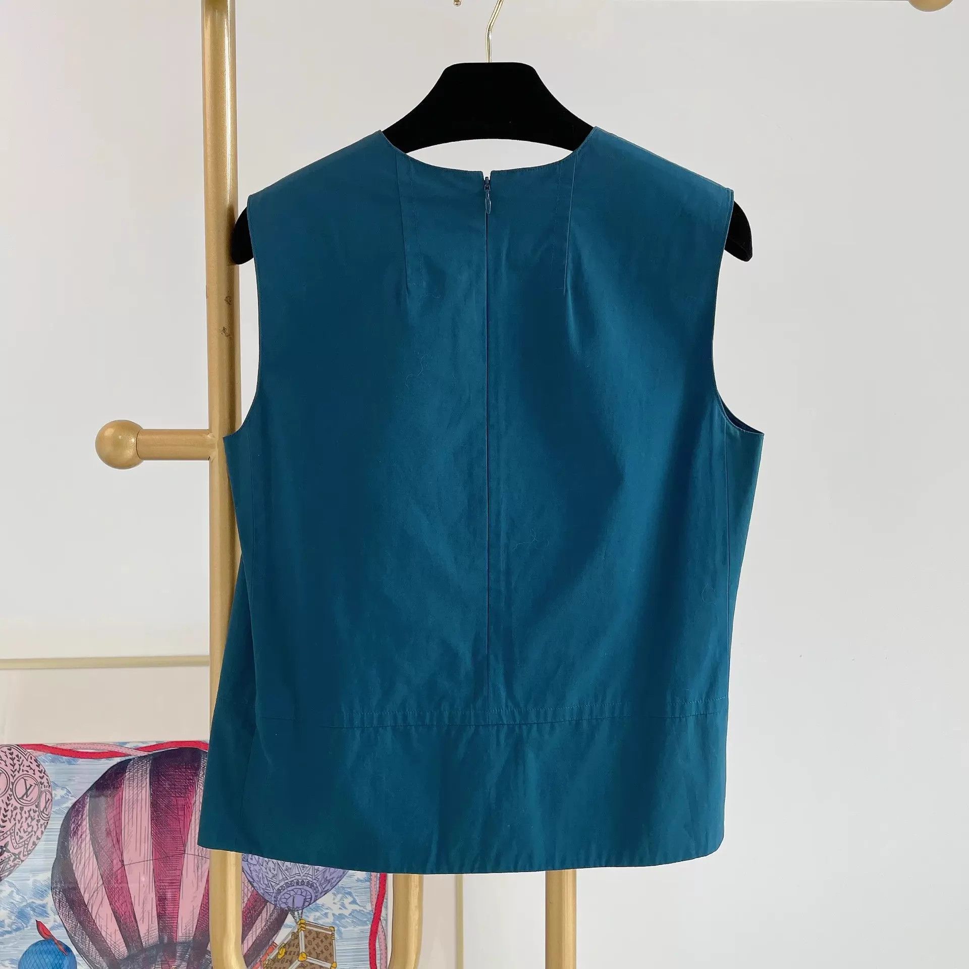 Hermes HERMÈS blue sleeveless vest 36 Size XS / US 0-2 / IT 36-38 - 2 Thumbnail