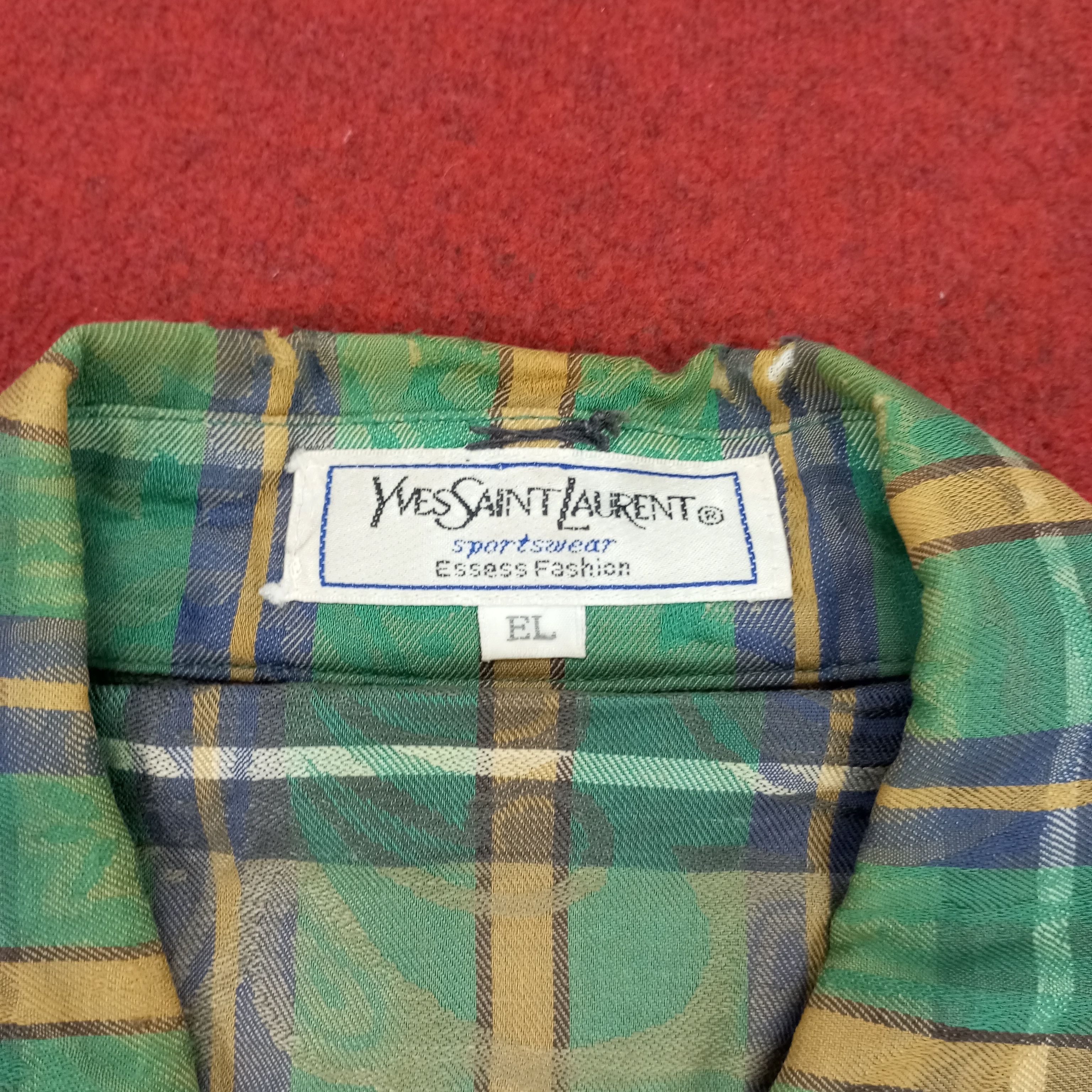 Vintage × Yves Saint Laurent Yves Saint Laurent Small Logo Design Jacket Size US XL / EU 56 / 4 - 4 Thumbnail