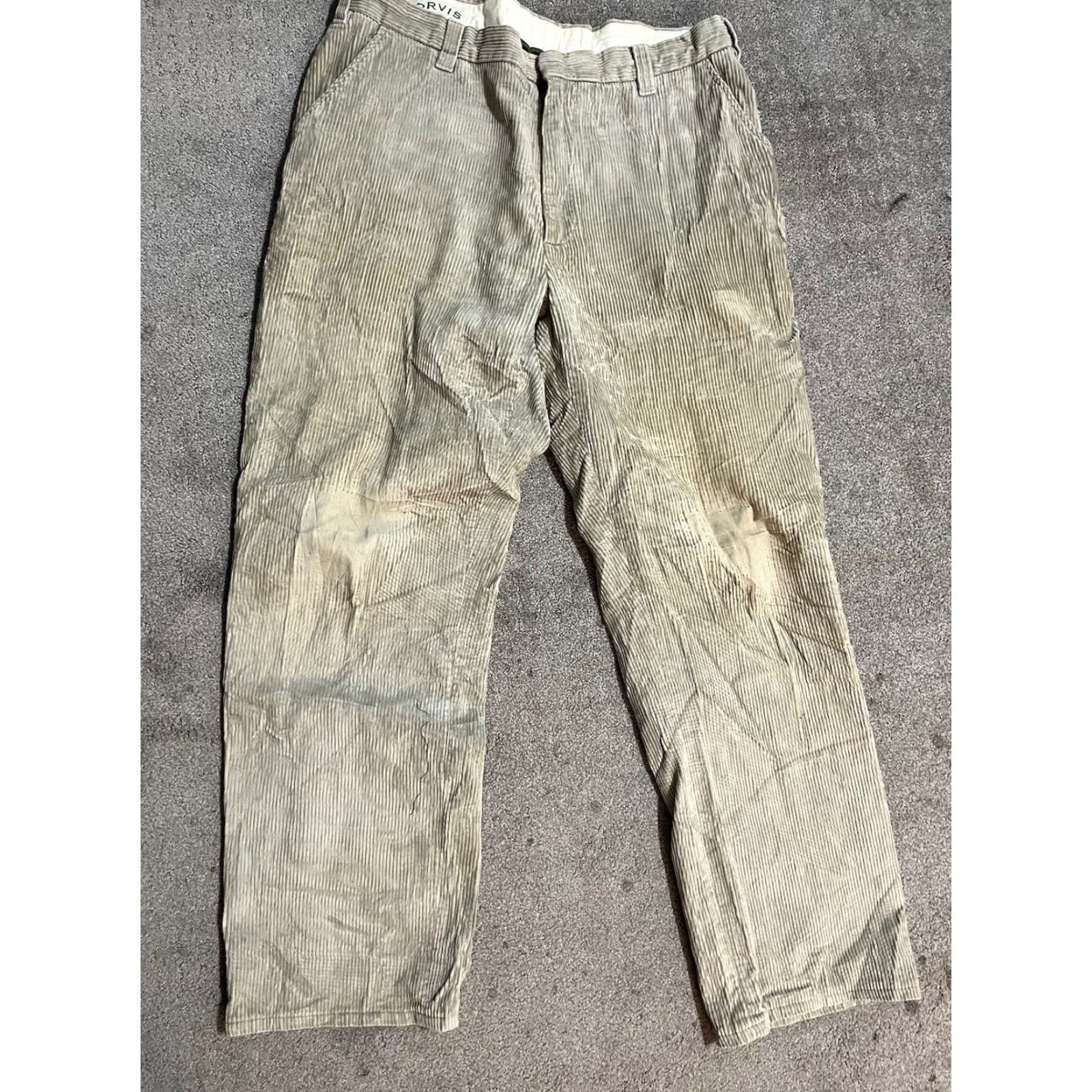 Orvis Orvis Pants Mens Beige Tan Corduroy Signature Chino Khaki Cotton 36 Regular Front Flat Front Pockets Logo 29 Inseam Casual Fall Winter 36 Mens Size US 36 / EU 52 - 2 Thumbnail