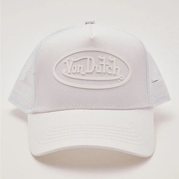 Designer × Von Dutch NWT VON DUTCH TRIPLE WHITE TRUCKER HAT CAP Size ONE SIZE - 1 Thumbnail