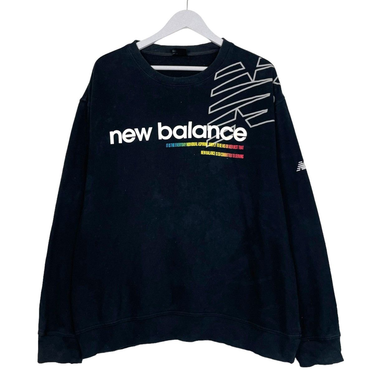 New Balance × Vintage 💥90s NEW BALANCE BIG LOGO CREWNECK SWEATSHIRT Size US L / EU 52-54 / 3 - 1 Thumbnail
