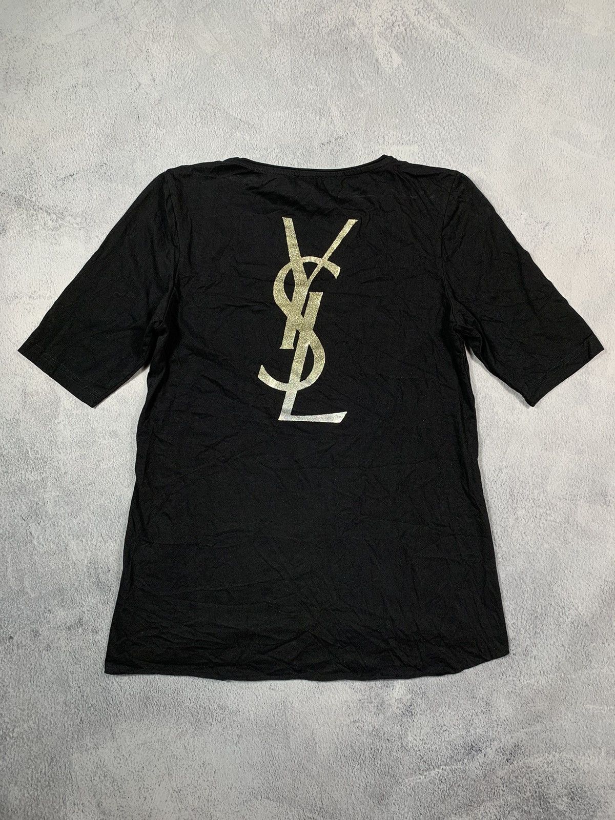 Yves Saint Laurent Vintage Y2K Yves Saint Laurent uniform biglogo tee size M Size M / US 6-8 / IT 42-44 - 1 Thumbnail