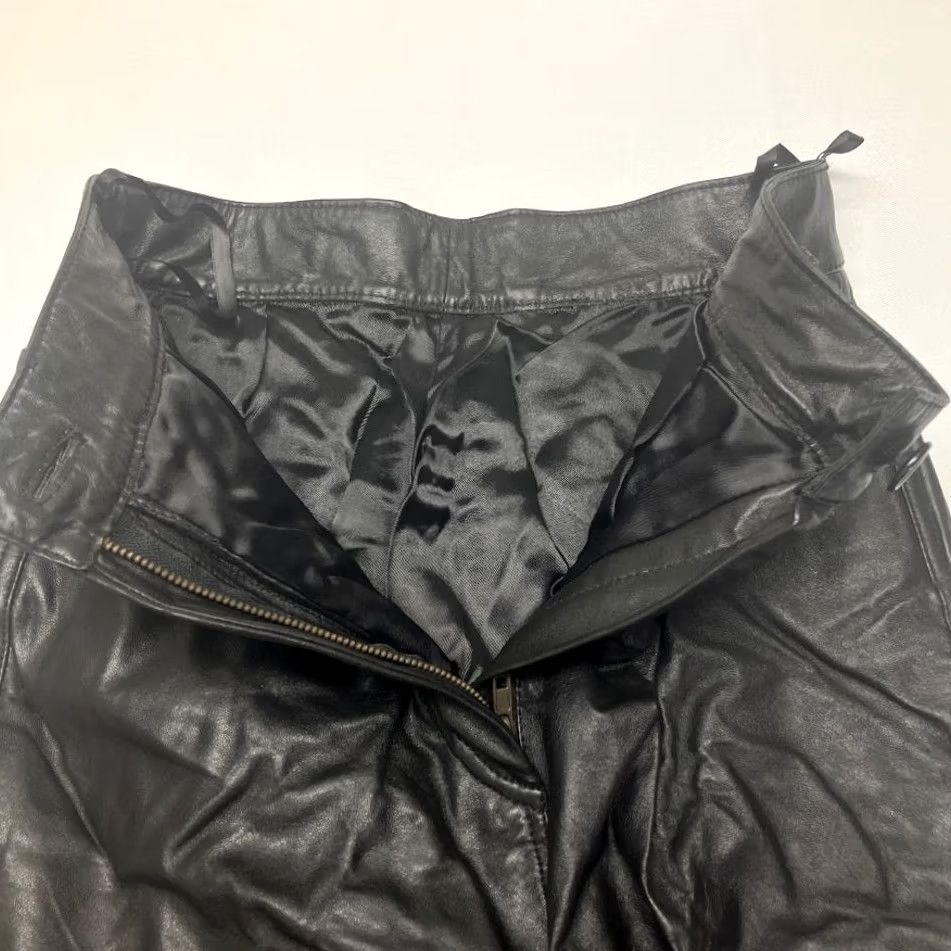 Arrow VINTAGE Black Lambskin Leather High Rise Tapered Leg 5 Pocket Pants Size 28x31 Size 28" / US 6 / IT 42 - 5 Thumbnail