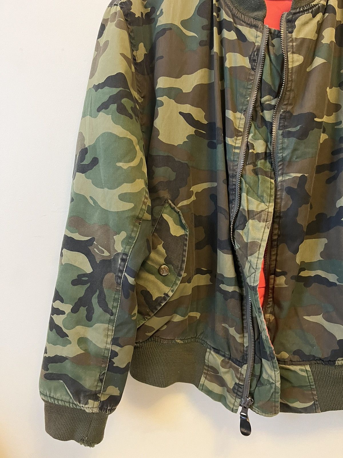 Vintage 80s Military Army Camo Bomber Jacket Size US M / EU 48-50 / 2 - 4 Thumbnail