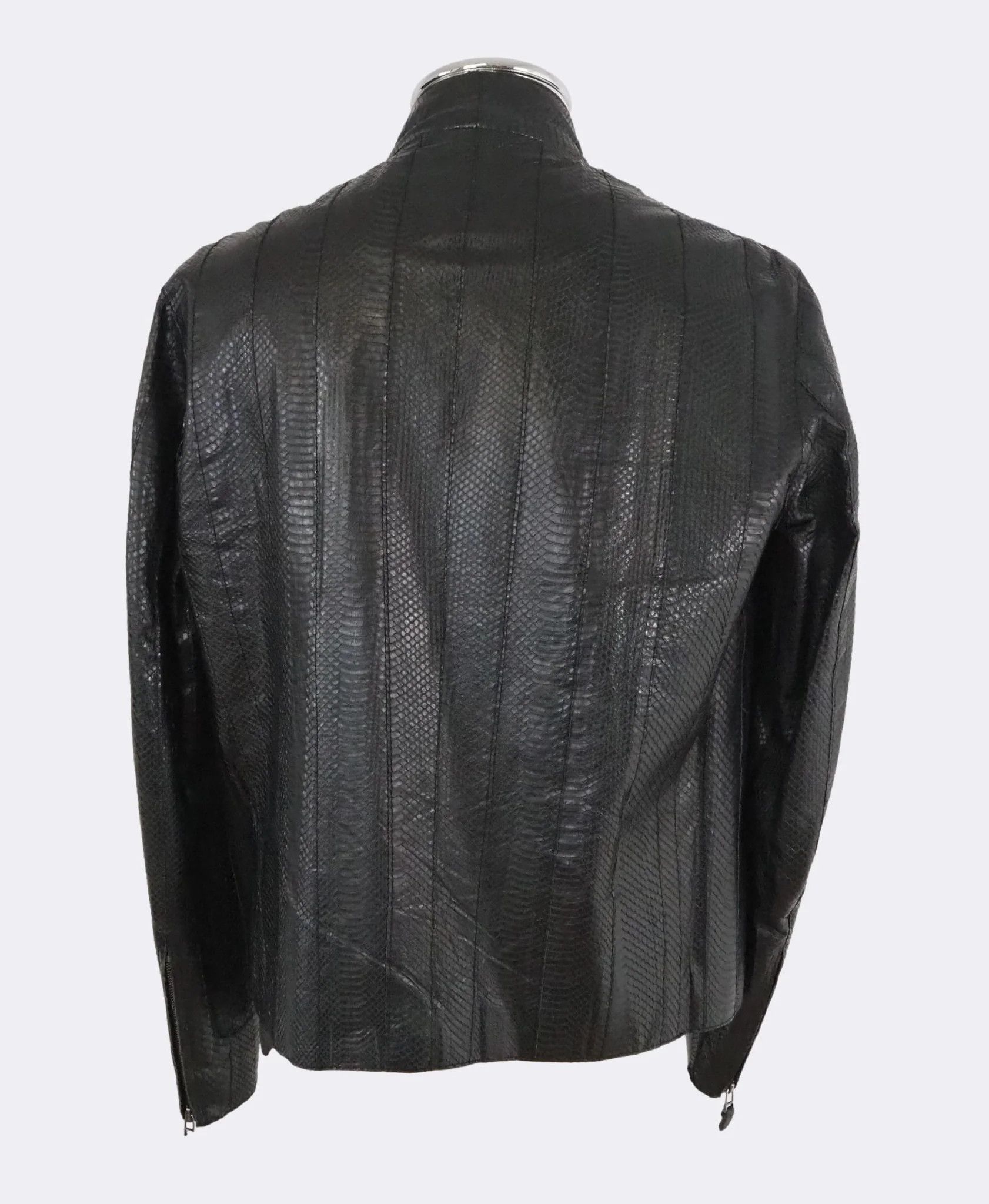 Hugo Boss Hugo Boss Black Snakeskin Leather Jacket $3950 Size US M / EU 48-50 / 2 - 2 Thumbnail