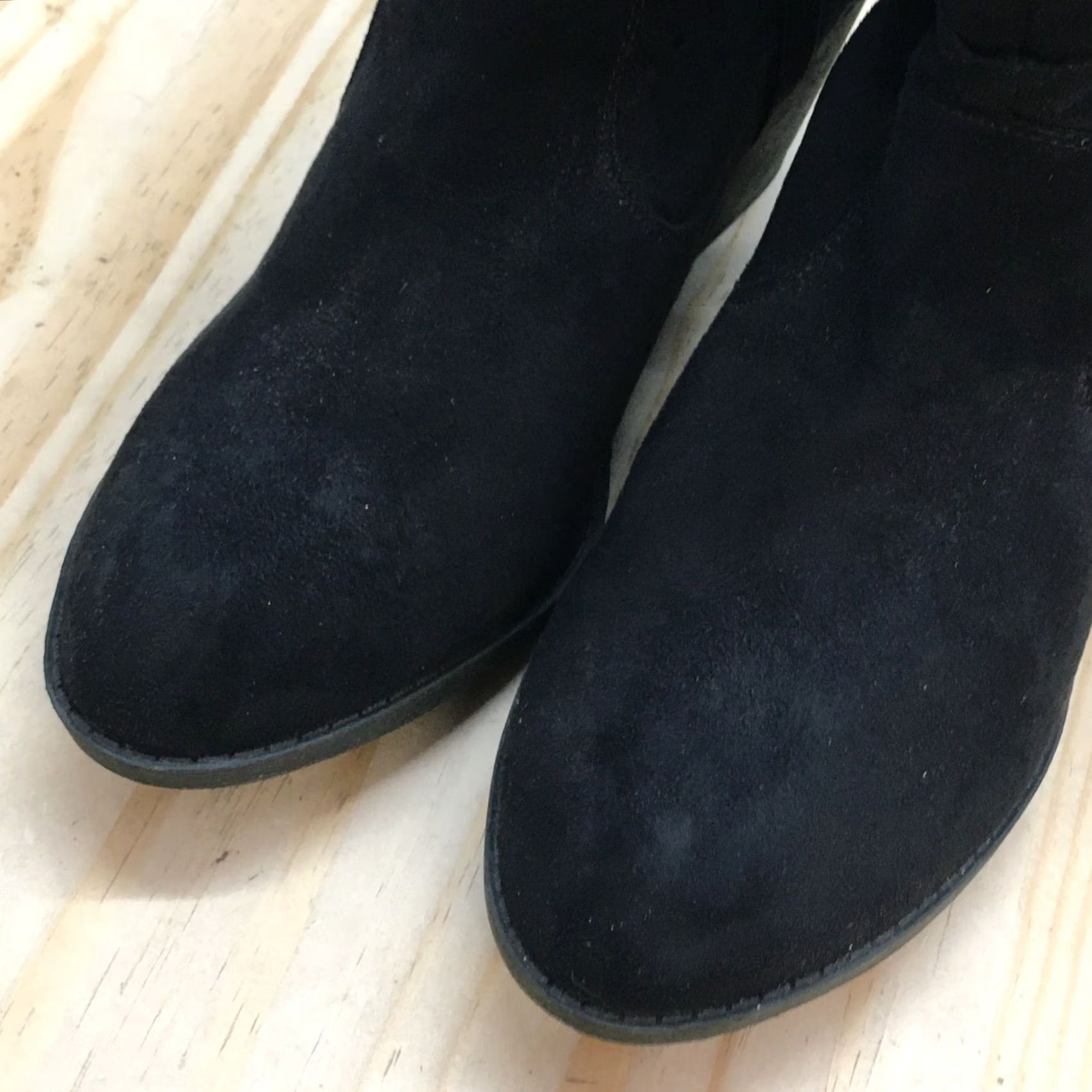 Vintage Arizona Boots Womens 10 M Garber Ankle Bootie Black Pull On Casual Block Heels Shoes Size US 10 / IT 40 - 4 Thumbnail