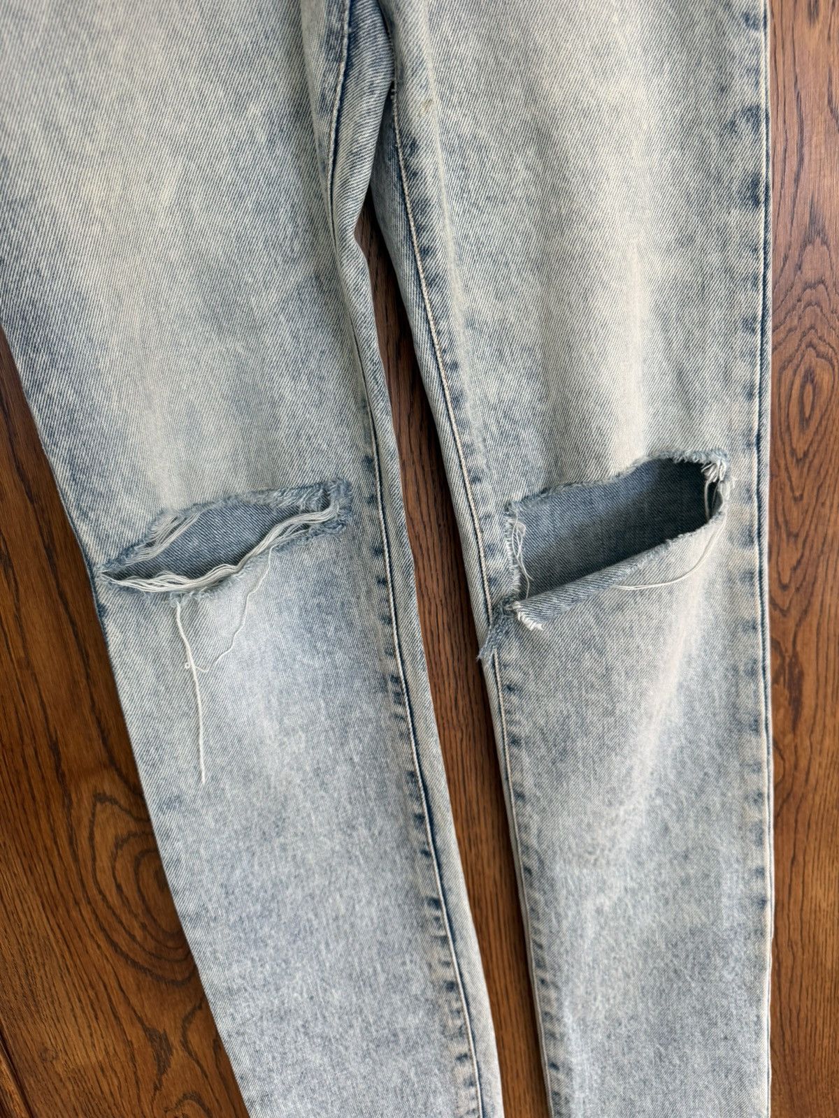 Saint Laurent Paris 1/1 SS16 Saint Laurent knee slit crash hedi jeans 28 sample Size US 28 / EU 44 - 14 Thumbnail