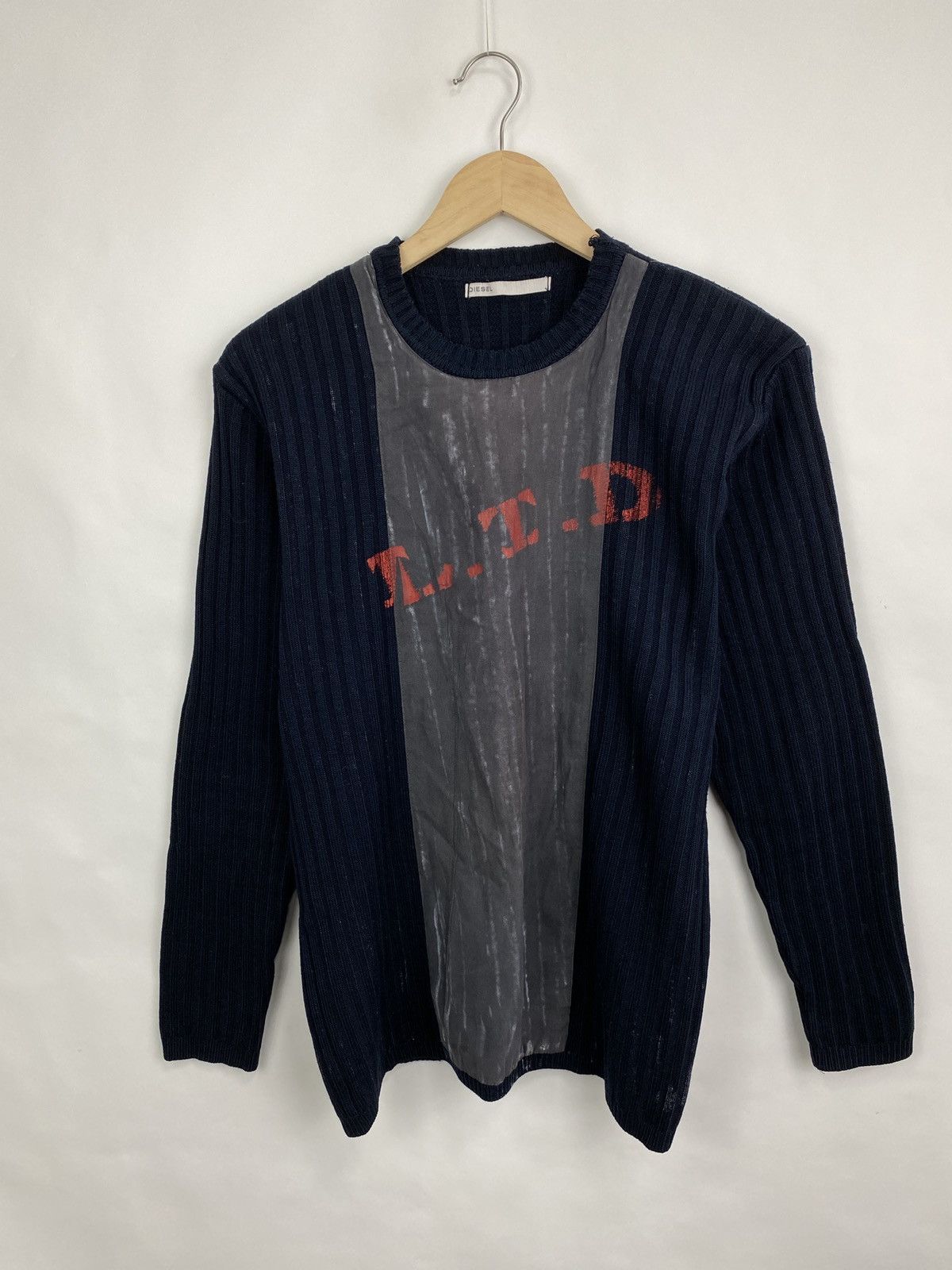 Diesel 🇺🇸 Vintage 90s Diesel Archive Sweater Rare Retro Hype Y2K Size US M / EU 48-50 / 2 - 3 Thumbnail
