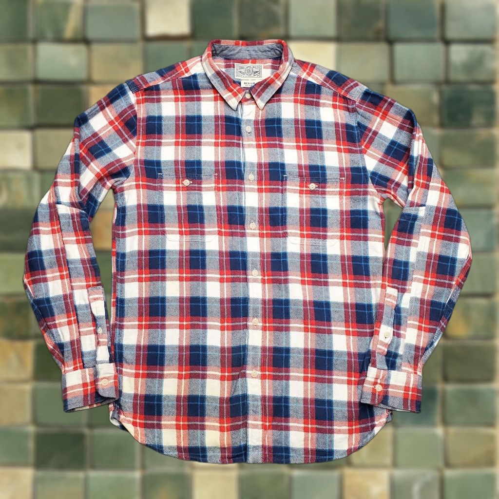 Lucky Brand Lucky Brand Shirt Mens M Blue Plaid Flannel Long Sleeve Casual Outdoor Camp Shirt Size US M / EU 48-50 / 2 - 1 Thumbnail