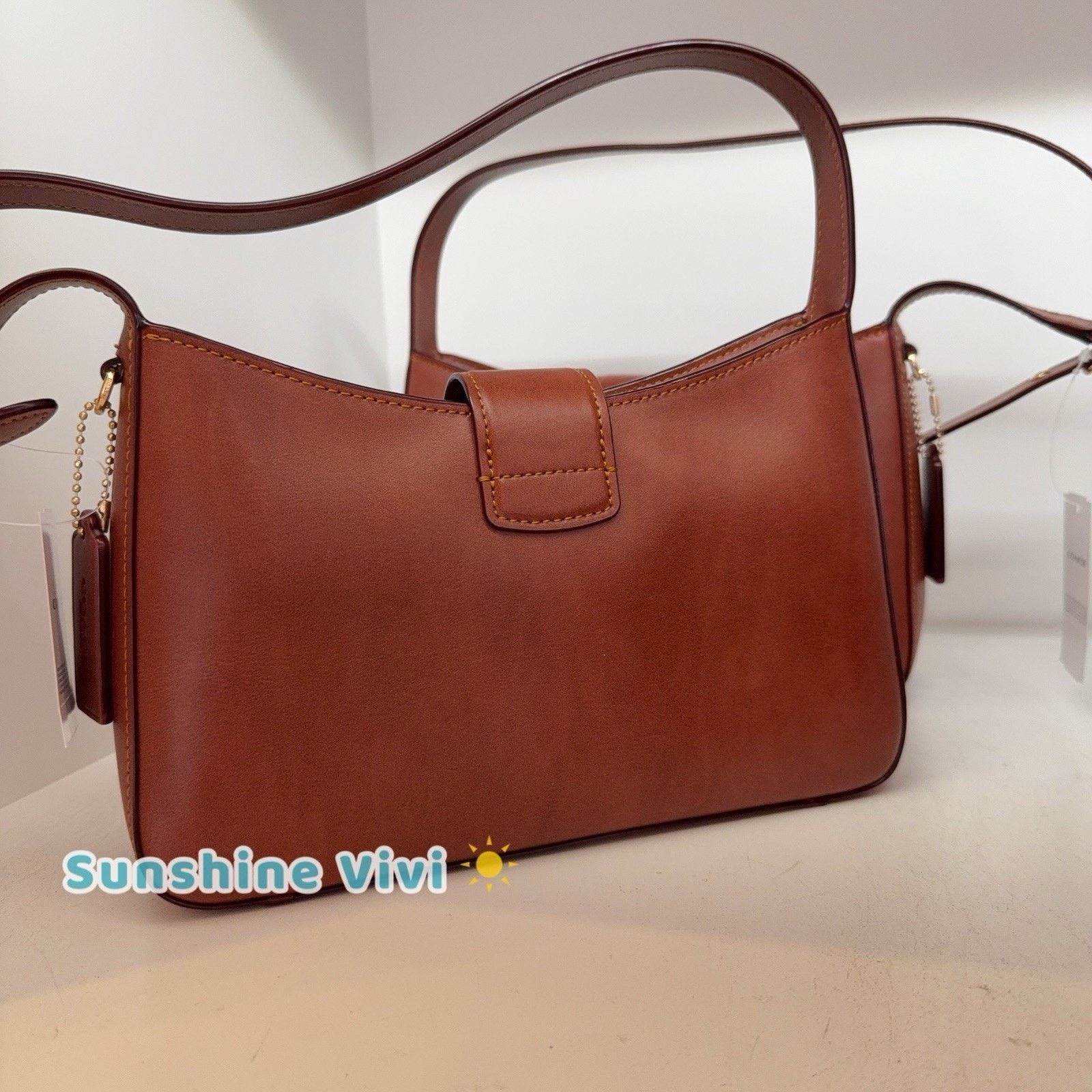 Coach NWT Coach Eliza Shoulder Bag CBI00 Caramel leather Size ONE SIZE - 3 Thumbnail