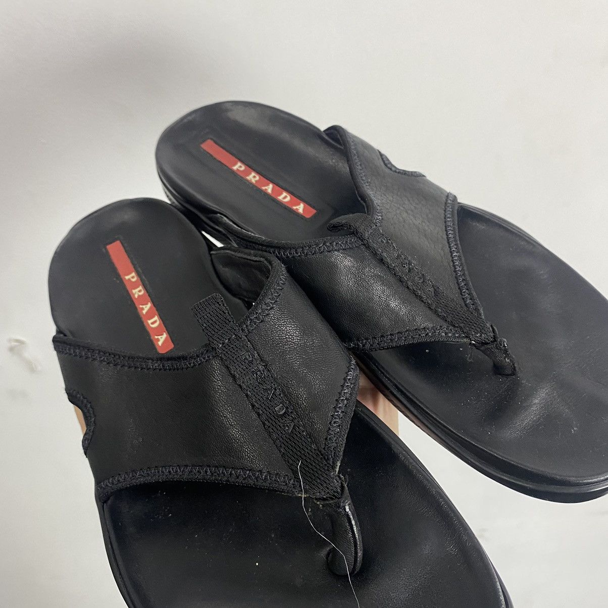 Prada Vintage Prada Slides Black Size US 6 / EU 39 - 3 Thumbnail