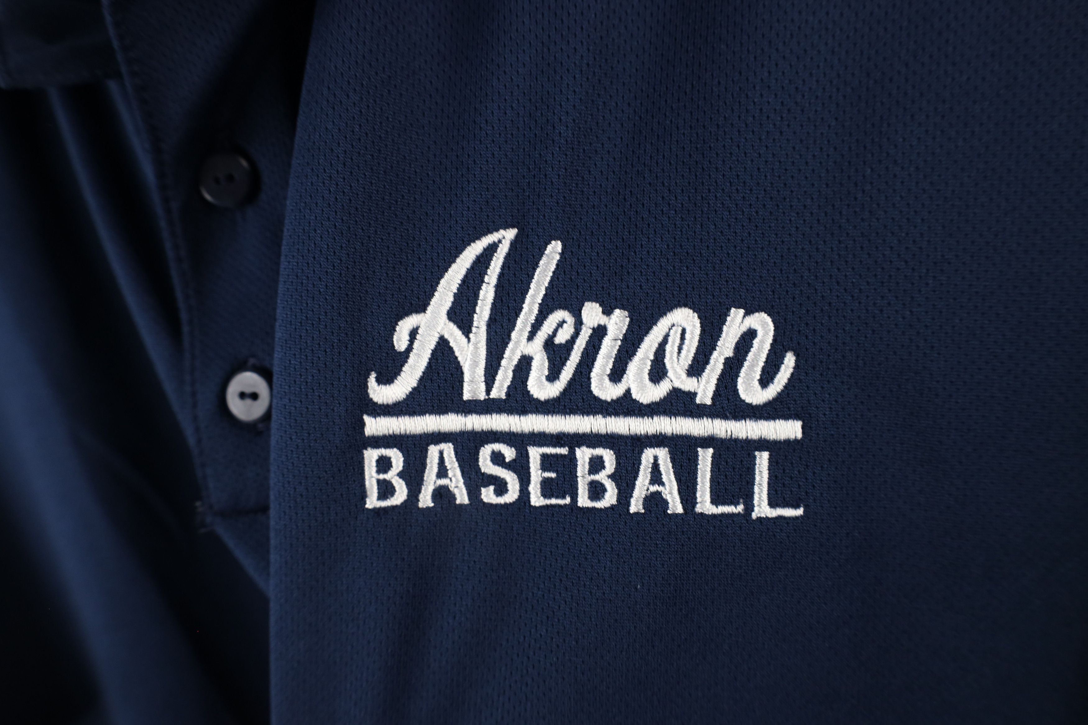 Adidas × Vintage Adidas University of Akron Baseball Collared Polo Shirt Blue Size US XL / EU 56 / 4 - 5 Thumbnail