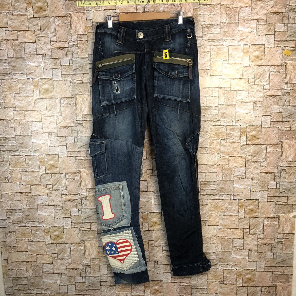 Marithe + Francois Girbaud Marithe Francois Girbaund Blue Custom Denim Pants #A572 Size US 30 / EU 46 - 1 Thumbnail