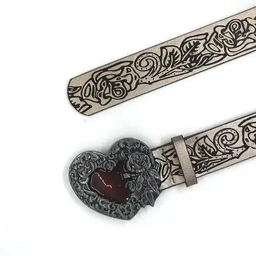 VIBE Retro Embossed Love Belt Size ONE SIZE - 3 Thumbnail