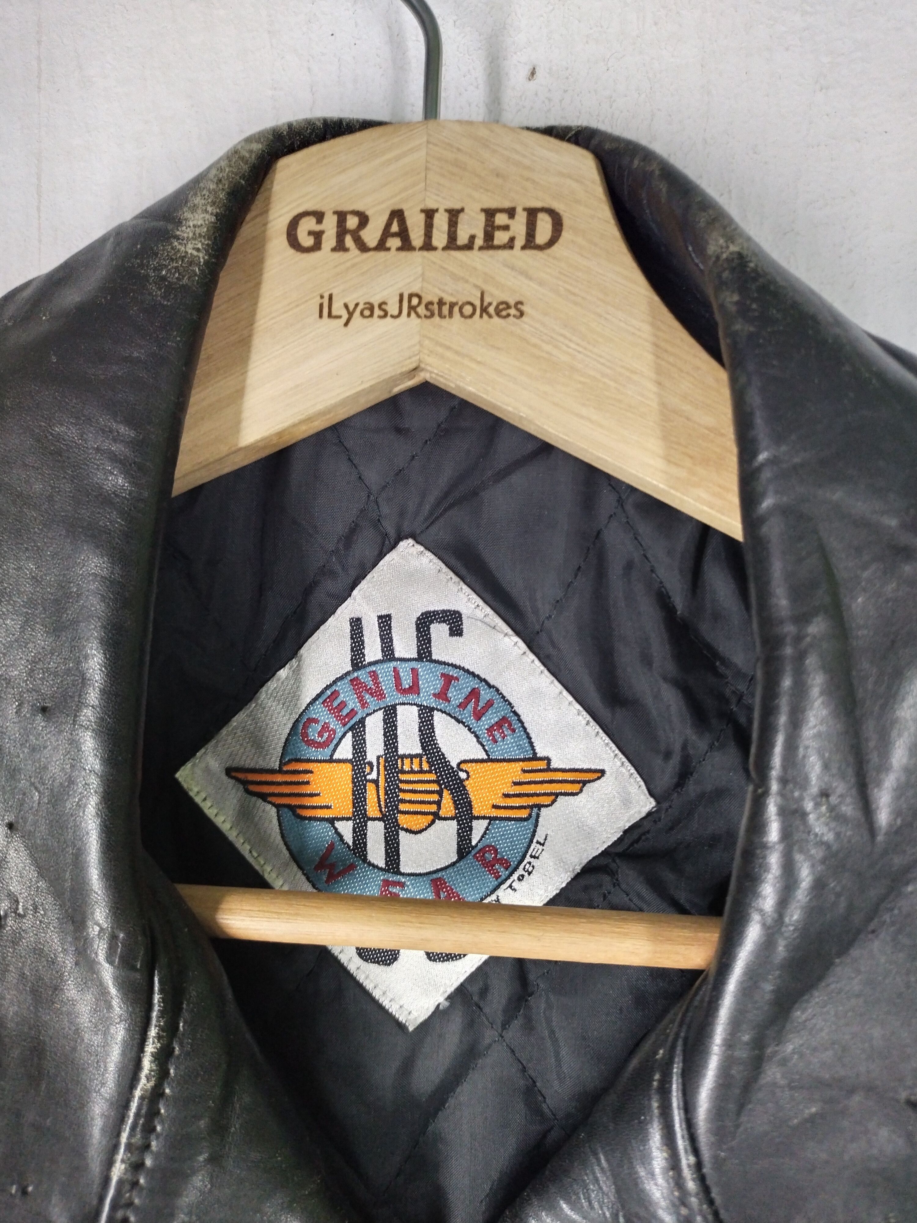 Genuine Leather Vintage Genuine Wear Double Leather Motorcycle Jacket Rare Size US M / EU 48-50 / 2 - 22 Thumbnail