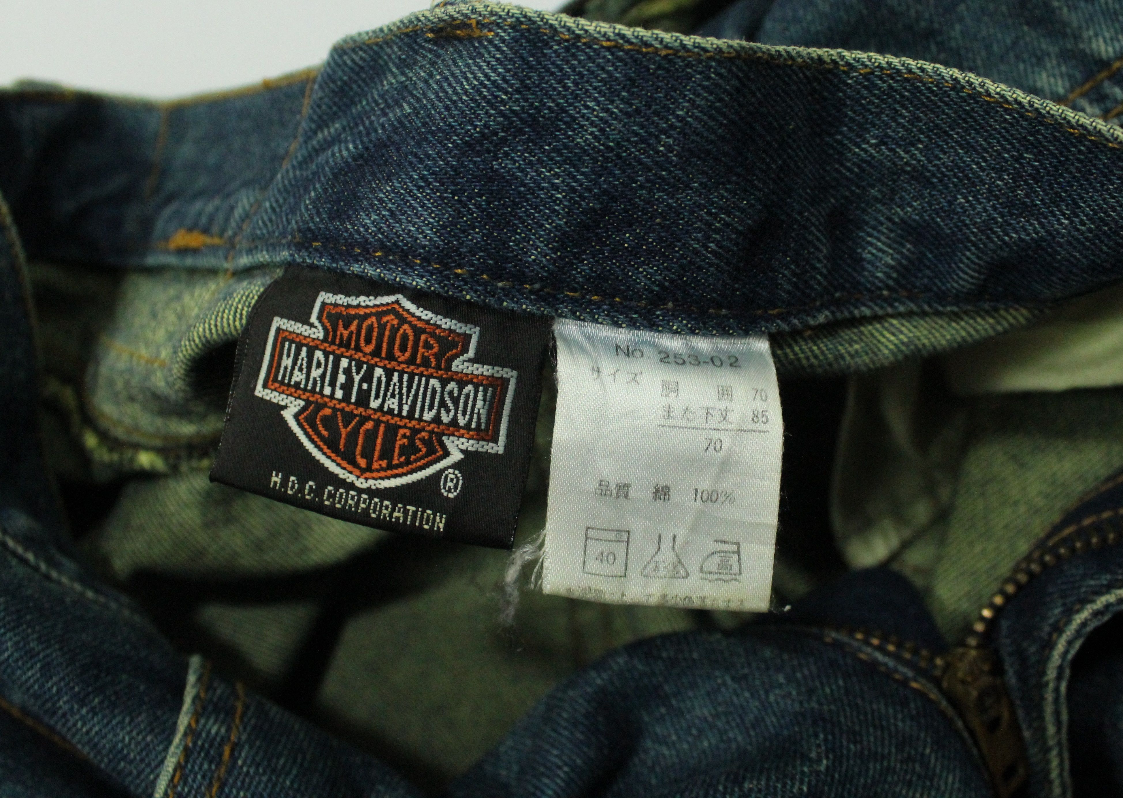Harley Davidson Lace Up Sided HARLEY DAVIDSON Denim Distressed Jeans Size 28" / US 6 / IT 42 - 19 Thumbnail