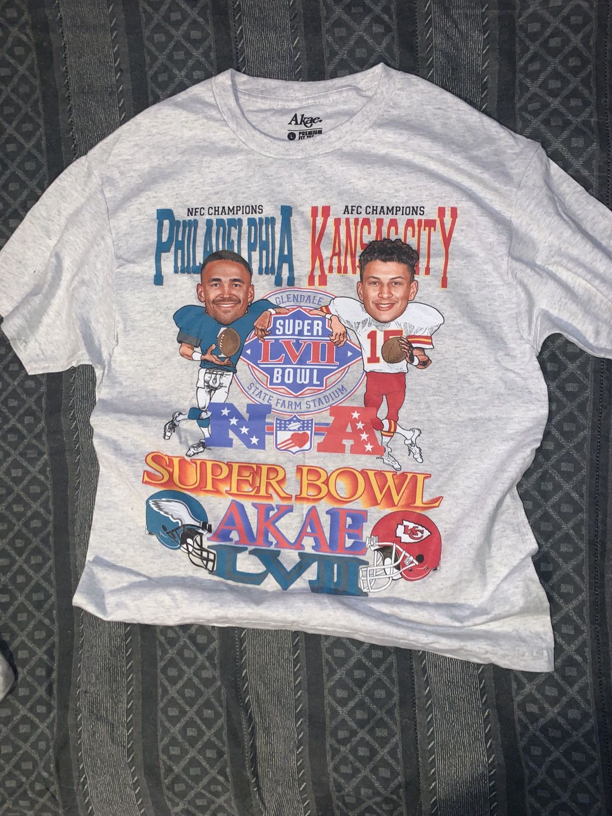 NFL Akae Super Bowl LVII Eagles vs Chiefs Graphic Tee Size US L / EU 52-54 / 3 - 8 Thumbnail