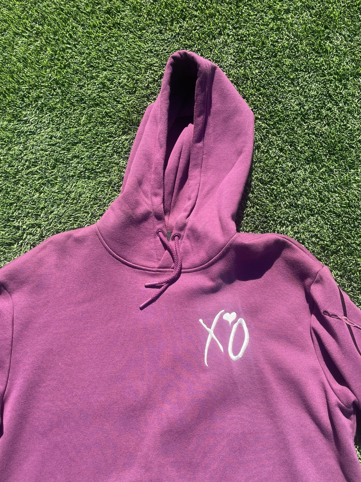 Online H&M - The Weeknd starboy purple hoodie XO