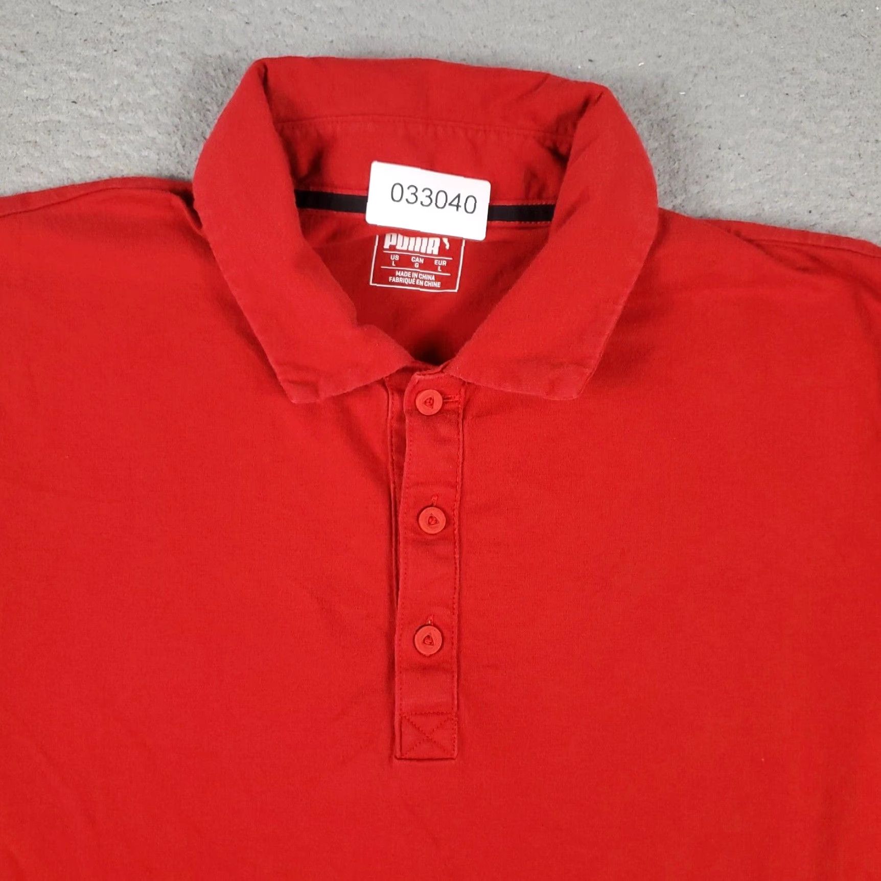 Puma PUMA Polo Shirt Mens Size Large Red Cotton Blend Golf Short Sleeve Size US L / EU 52-54 / 3 - 2 Thumbnail