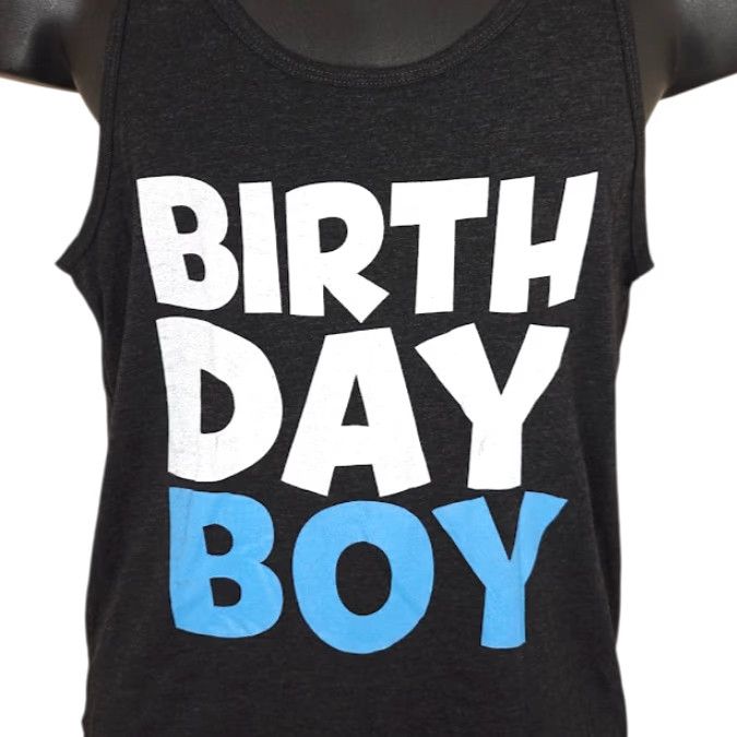 Vintage Birthday Boy Tank Top Mens Size Small Black Bella + Canvas Shirt Tank Mens Black Birthday Boy Funny Humour 2010s Mens Size US S / EU 44-46 / 1 - 2 Thumbnail