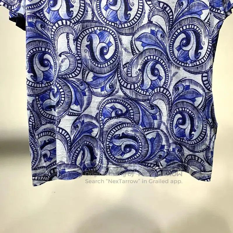 Versace Versace Blue Cotton XXXL Men's T-Shirt . Size US XXL / EU 58 / 5 - 4 Thumbnail