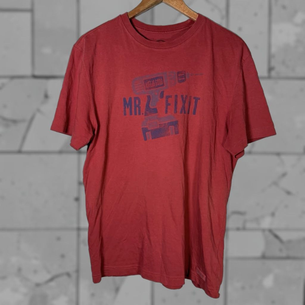 Life is Good VINTAGE Life is Good Classic Red Graphic Tee Mens M Shirt Adult Medium Red Classic 90s Mens Size US M / EU 48-50 / 2 - 1 Thumbnail