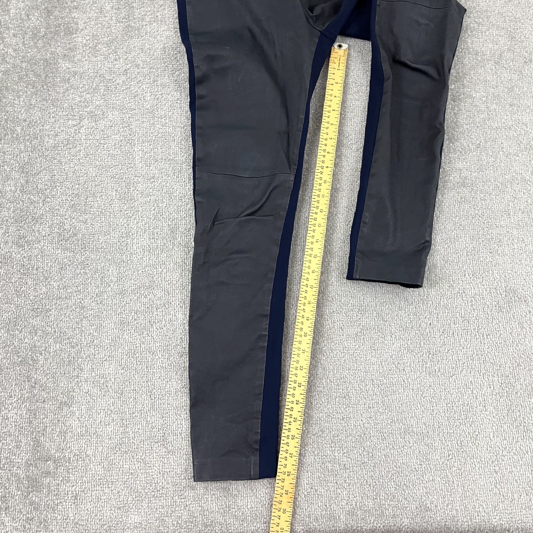 Ralph Lauren Lauren Ralph Lauren Pants Womens Size 6 28" Blue Lamb Leather Skinny Pull On Size 28" / US 6 / IT 42 - 4 Thumbnail