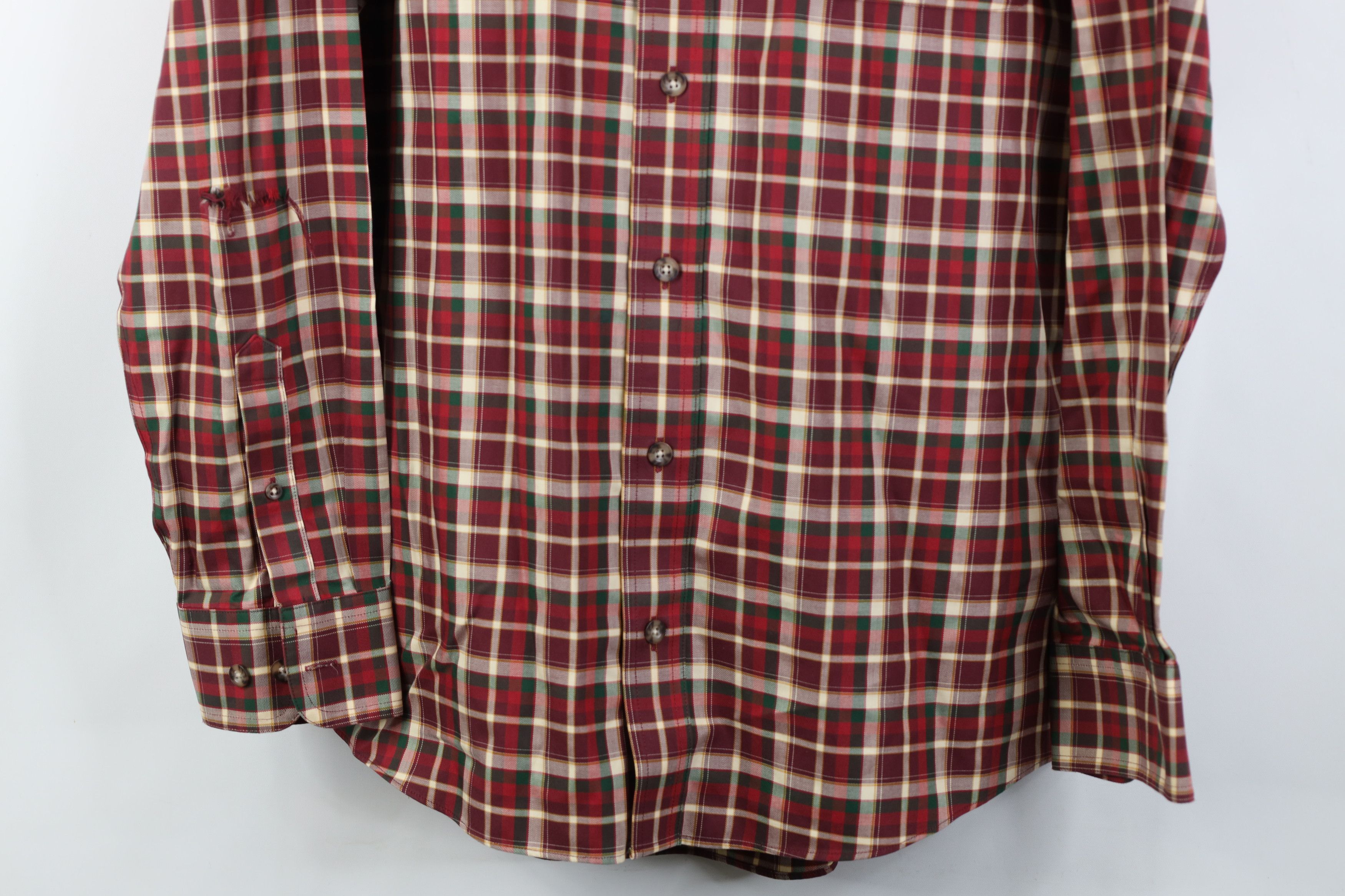 Cabelas Vintage Cabelas Collared Button Down Shirt Red Plaid Cotton Size US L / EU 52-54 / 3 - 3 Thumbnail