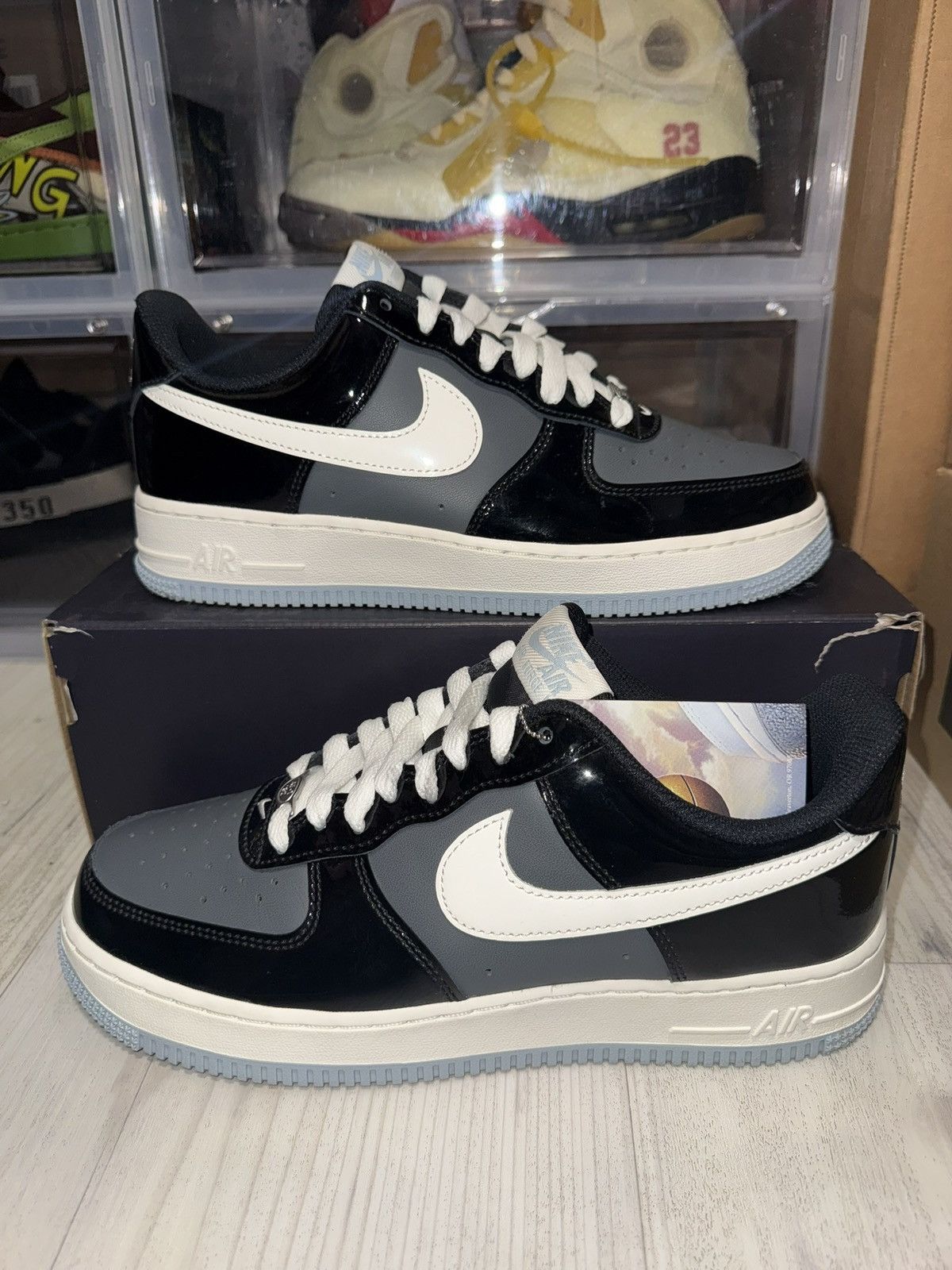 Nike Nike Air Force 1 Low Black Iron Grey Patet Size US 8.5 / EU 41-42 - 2 Thumbnail