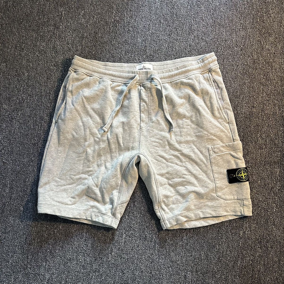 image of Stone Island Sweat Shorts in Grey, Men's (Size 36)