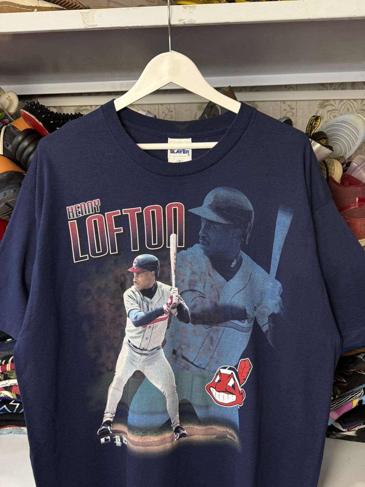 MLB Vintage 1996 Kenny Lofton Pro Player MLB Made in USA Tee Size US XL / EU 56 / 4 - 2 Thumbnail