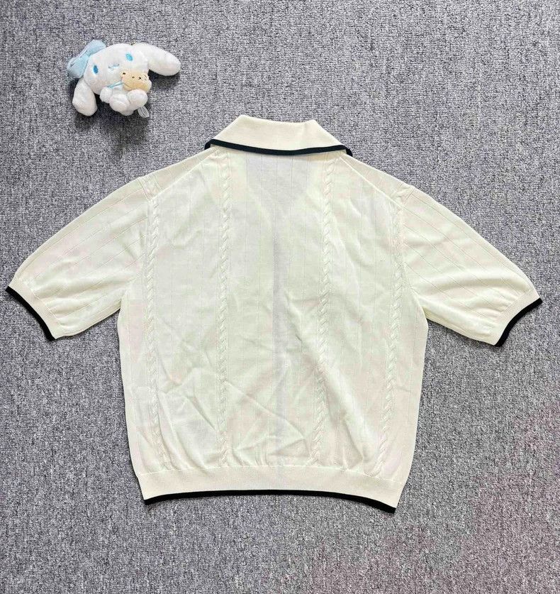 Gucci GucciIvory white and black edge color block interlock logo Size M / US 6-8 / IT 42-44 - 2 Thumbnail