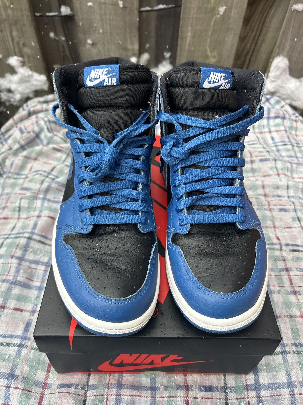 Jordan Brand × Nike Jordan 1 Retro High OG Dark Marina Blue Size US 10 / EU 43 - 2 Thumbnail