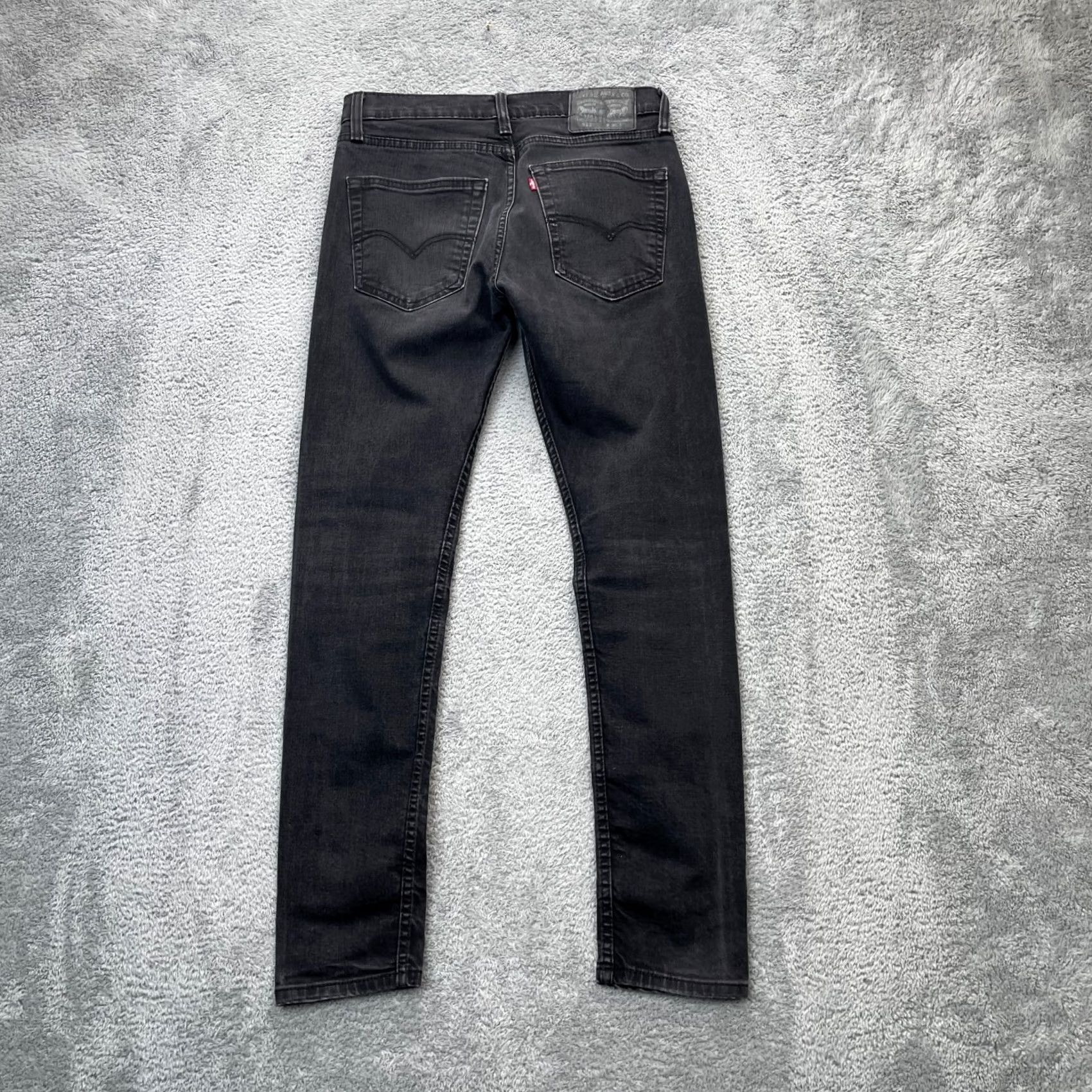 Levi's Levi's Jeans 512 Mens 30x29 Denim Black Skinny Stretch Logo 5-Pocket Regular Fit, Cotton Polyester Denim Jeans Men Size US 30 / EU 46 - 2 Thumbnail