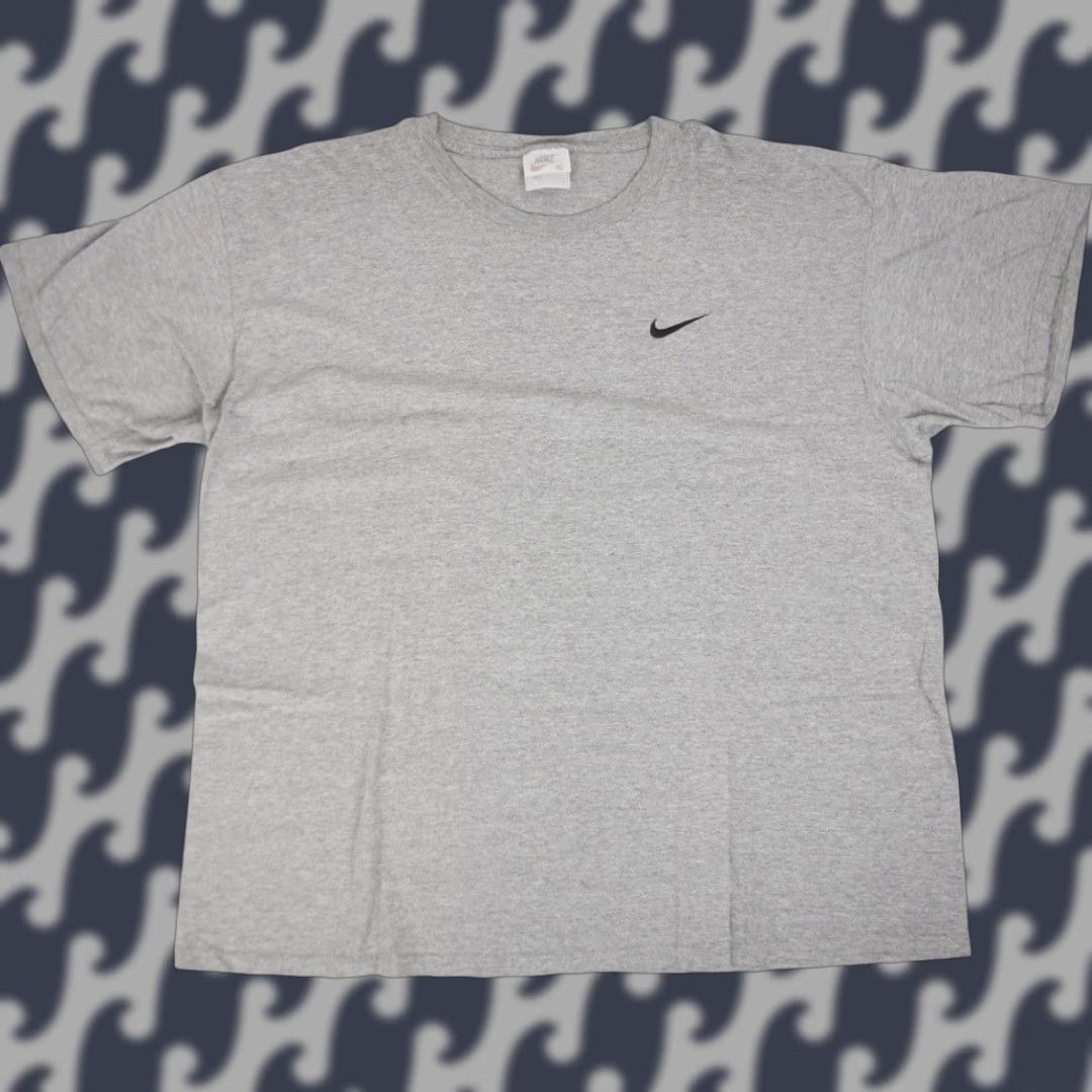 Nike VINTAGE Nike Shirt Mens XL Gray Swoosh Logo Made in USA Crewneck Tee 90s T-Shirt Size US XL / EU 56 / 4 - 1 Thumbnail