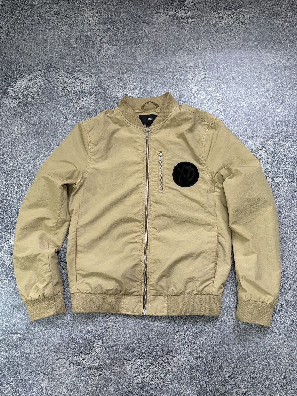 H&M The Weeknd H&M XO Bomber Jacket Khaki Beige Big Logo Size XS Size US XS / EU 42 / 0 - 2 Thumbnail