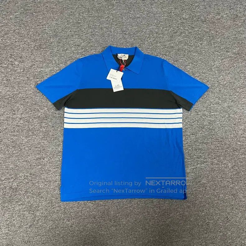 Hermes Hermes Sea Island Cotton Knit Polo Shirt Size US XL / EU 56 / 4 - 1 Thumbnail