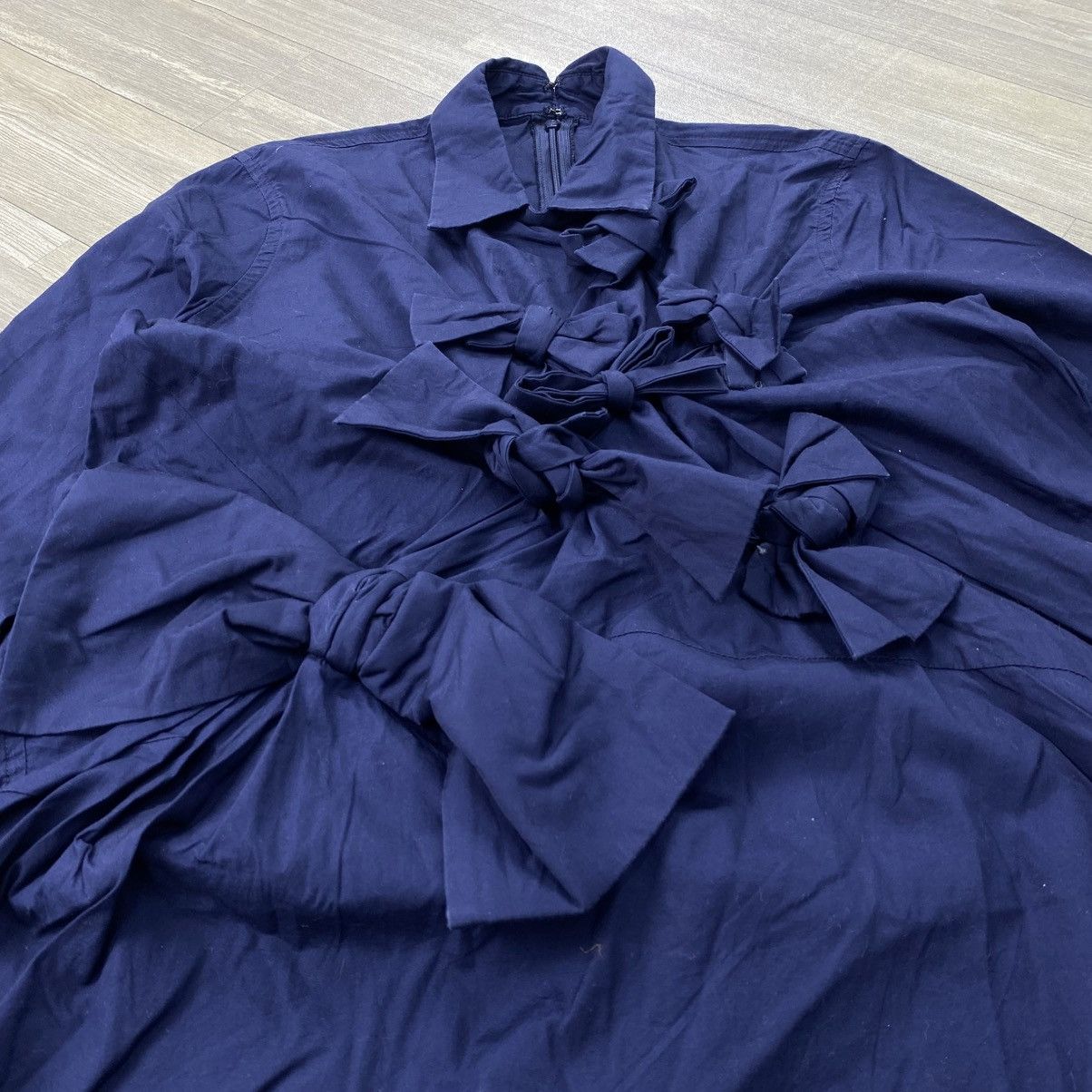gomme Vintage Gomme Yohji Yamamoto Ruffled Raw-Trim Woven 3D Shirt Size US M / EU 48-50 / 2 - 3 Thumbnail