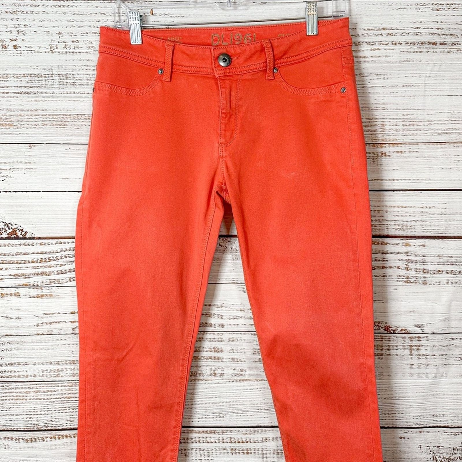 DL1961 DL1961 Coral Orange Emma Ankle Skinny Jegging, EUC, Size 28 Size 28" / US 6 / IT 42 - 3 Thumbnail
